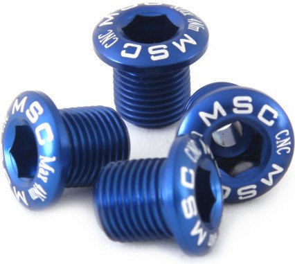 Msc Kit Tornillos Platos M8x8/8.5 Alu 4 Uds Azul Anodizado