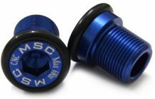 Msc Tornillo Pedalier Tipo Issis M15x14 Alu 2 Uds Azul Anodizado