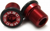 Msc Tornillo Pedalier Tipo Issis M15x14 Alu 2 Uds Rojo Anodizado