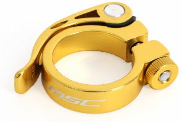 Msc Cierre Rápido Tija Sillín Aluminio 31.8 Mm Oro Anodizado