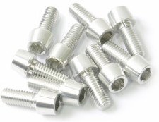 Msc Tornillos Alu7075t6 M6x15 10 Uds Plata Anodizado