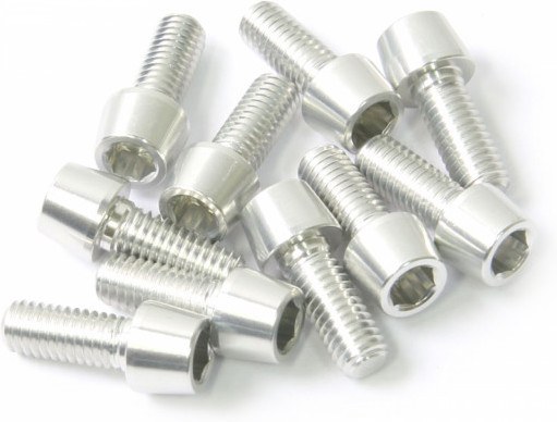 Msc Tornillos Alu7075t6 M6x15 10 Uds Plata Anodizado