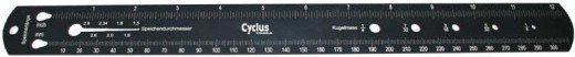 Cyclus Regla Metal Para Radios Negro