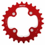 Msc Plato Cnc Alu7075 4brazos 64 Mm 26d Rojo Anodizado