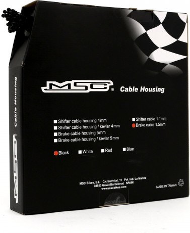 Msc Cable De Freno Mtb Teflonado 100unid 1.5x2100 Mm Negro