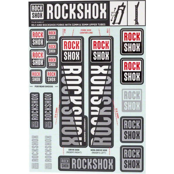 Rockshox Rec Kit Aufkleber Bar 30/32/rs1 Weiß