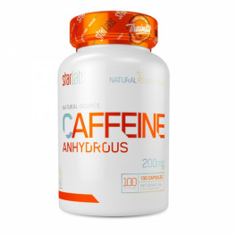 Starlabs Nutrition Caffeine 100 Caps - Cafeína, estimulante, energético, diurético, favorece la concentración y la pérdida de peso