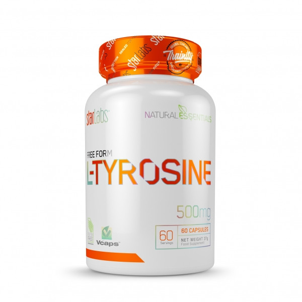 Starlabs Nutrition Amino Acids L-tyrosine 60 Caps - Améliore la concentration et la perte de poids, accélère le métabolisme