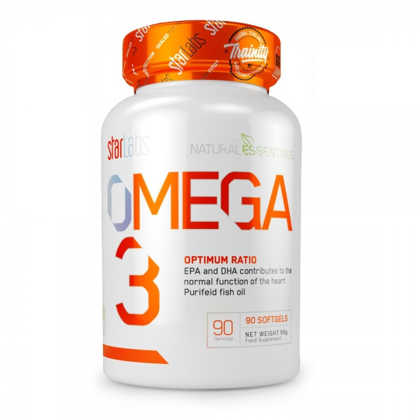 Starlabs Nutrition Ácidos grasos Omega 3 90 Softgels - Mejora la salud cardiovascular, reduce el colesterol