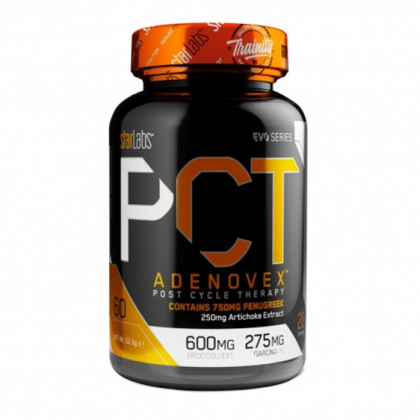 Starlabs Nutrition Muscle mass PCT Adenonovex 60 Caps - Post Cycle Therapy - Regulador hormonal, testosterona