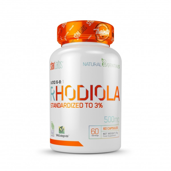 Starlabs Nutrition Rhodiola Rosea 60 Caps - Adaptógeno, mejora el rendimiento, el aporte energético, el descanso y la concentración