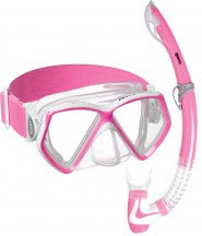 Mares Máscara + Tubo Pirate Neon Rosa-blanco