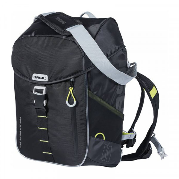 Basil Alforja Miles Daypack Nordlicht 17 Litros Poliester Impermeable Negro/lima (31x17x44 Cm)