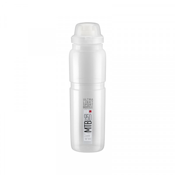 Elite Bidon Fly Mtb Transparant Logo Grijs 950 Ml