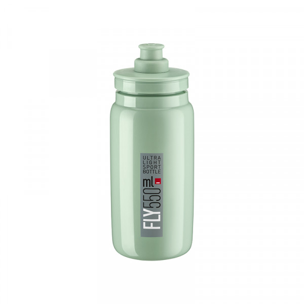 Elite Bidon Fly Turquoise Groen Logo Grijs 550 Ml