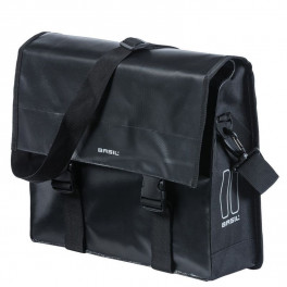 Basil Bolsa Trasera Urban Load Messenger Impermeable Negro 15-17l