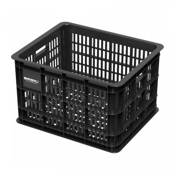 Basil Cesta Crate 33 Litros Plastico Negro (40x33x25 Cm)