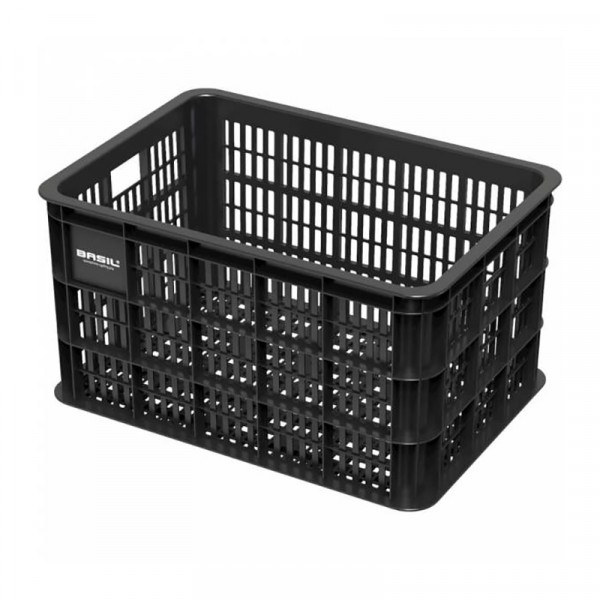 Basil Cesta Crate 50 Litros Plastico Negro (45.5x31x26 Cm)