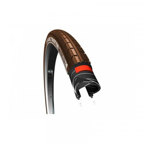 Cst Tyre Tradition Plus Xl 28x1.75 Rigid Brown With Reflective 47-622