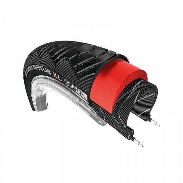 Pneu Cst Zeppelin Plus Xl 28x2.00 Rigide Marron Avec Réflexion 50-622