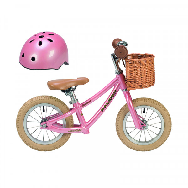 Kit vélo enfant Raleigh Sherwood + casque rose