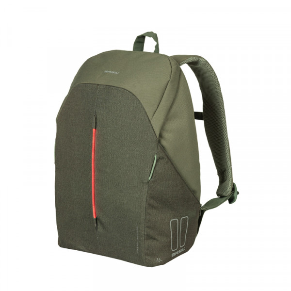 Basil Mochila B-safe Commuter 18l Antirrobo Puerto Carga Usb Hook-on Luz Led Nordlicht Verde