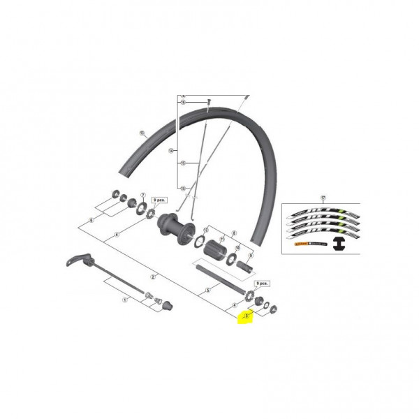 Shimano Cono Derecho R.tras.wh-mt500mt15-a 275