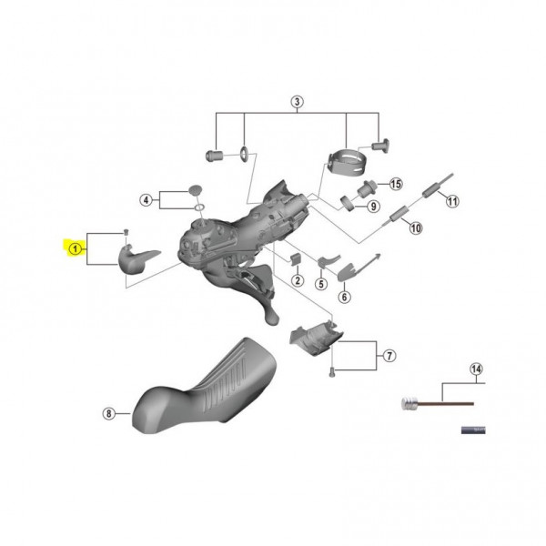 Shimano Trimmer droit du guidon St-r8020/rx810