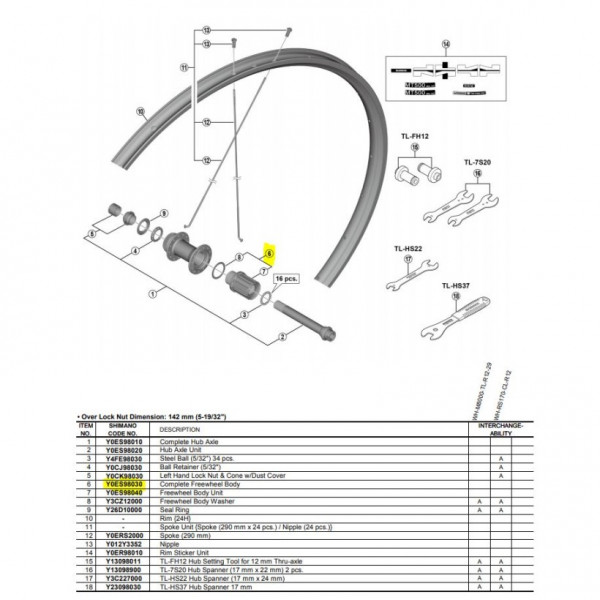 Shimano Nucleo Compl.rueda Tr.wh-mt500 Cl R12 29