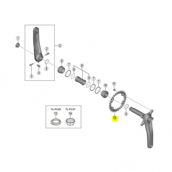 Shimano Plato 34d Mt610 1x12v