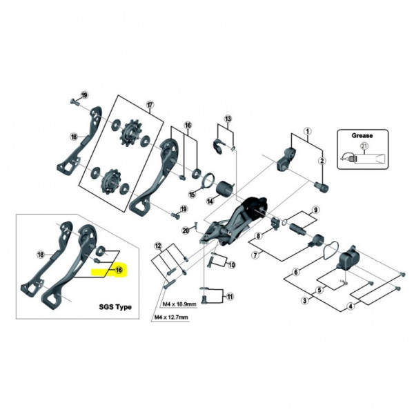 Shimano Portapoleas Ext.cambio M9000 Sgs