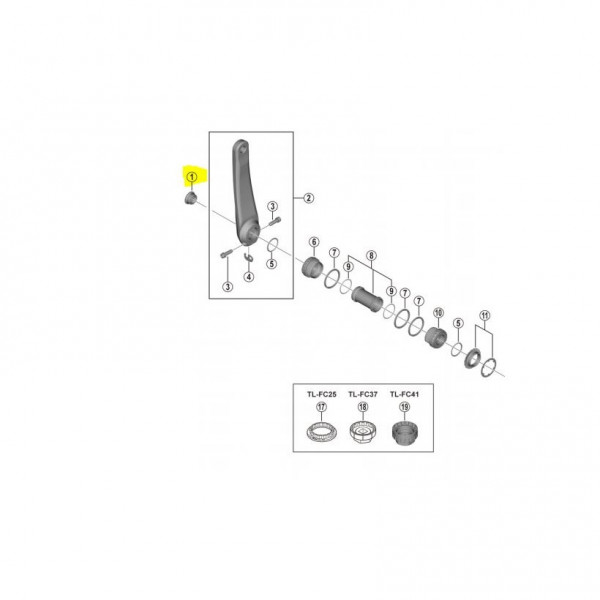 Shimano Couvercle pour manivelle gauche fc-m8100/m7100