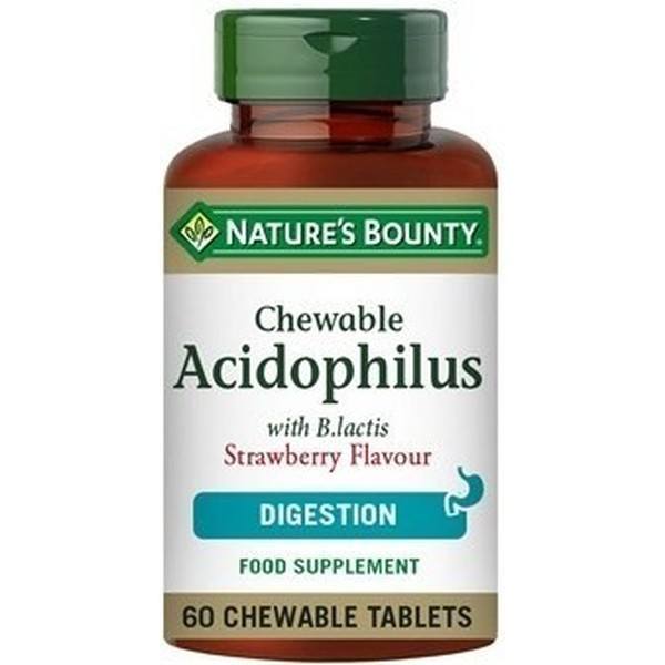 Nature\'s Bounty Chewable Acidophilus Strawberry Flavour 60 Comp Chews