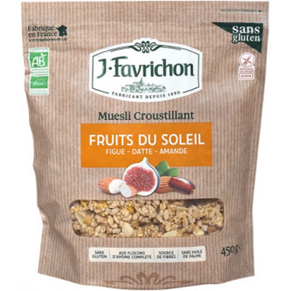 J.favrichon Crunchy Muesli Frutas Del Sol 450 G