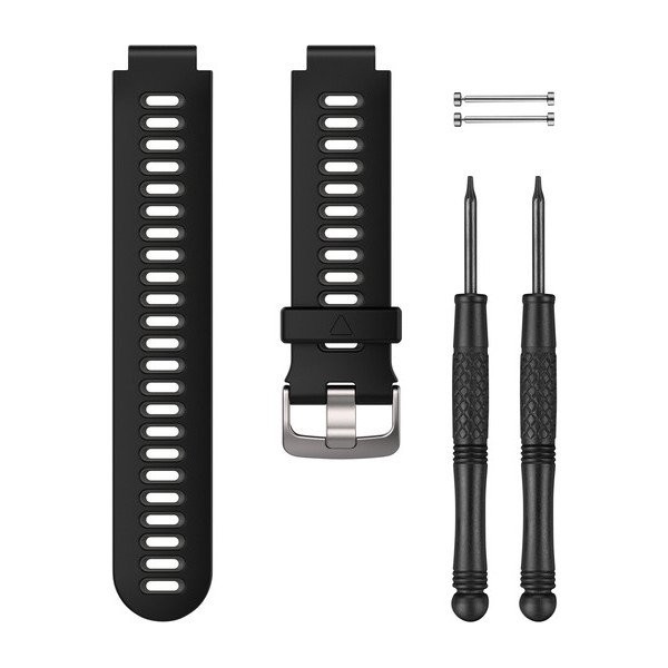 Bracelet montre Garmin en silicone, noir et gris