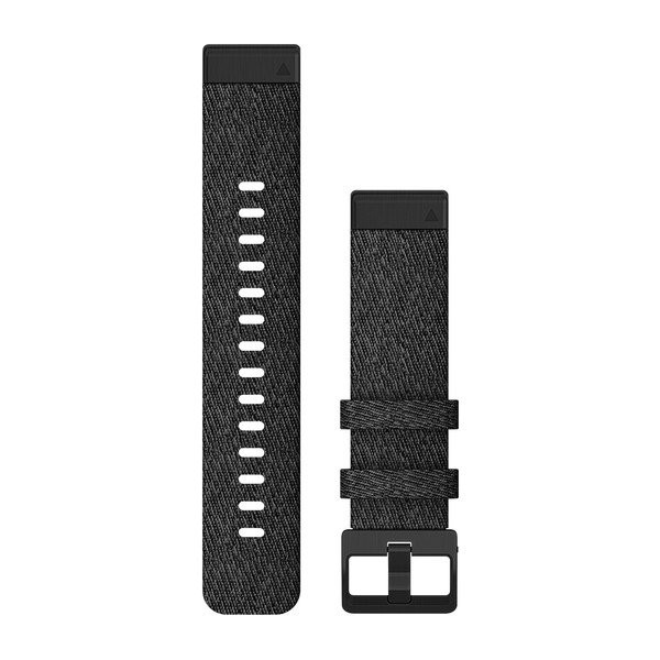 Garmin Quickfit 20 Bracelet montre en nylon marbré noir avec boucle noire