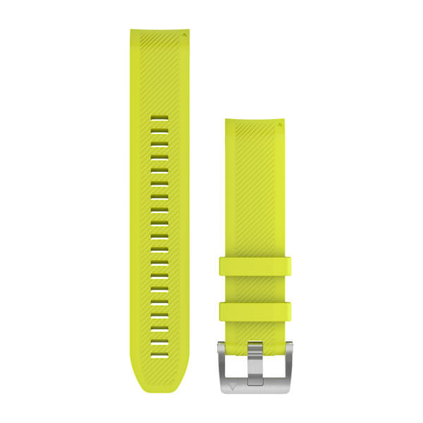 Bracelet de montre Garmin Quickfit 22 en silicone, jaune vif