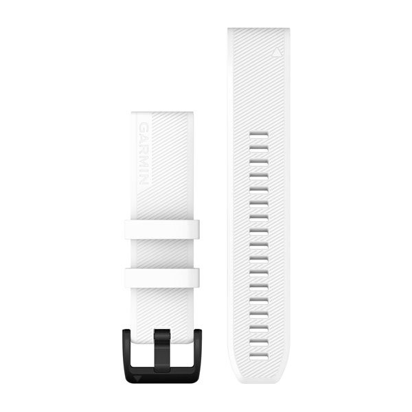 Garmin Quickfit 22 Watch Band Blanc avec boucle en acier inoxydable Noir
