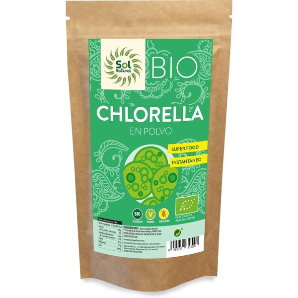 Solnatural Chlorella Pó Bio 125 G