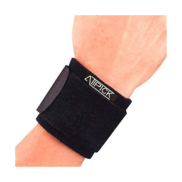 Atipick Bracelet Néoprène avec Velcro Ajustable - Noir