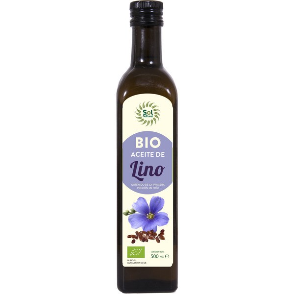 Solnatural Biologische Lijnzaadolie 500 Ml