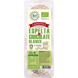 Solnatural Rosquitos Espelta Chocolate Blanco Bio 160 G