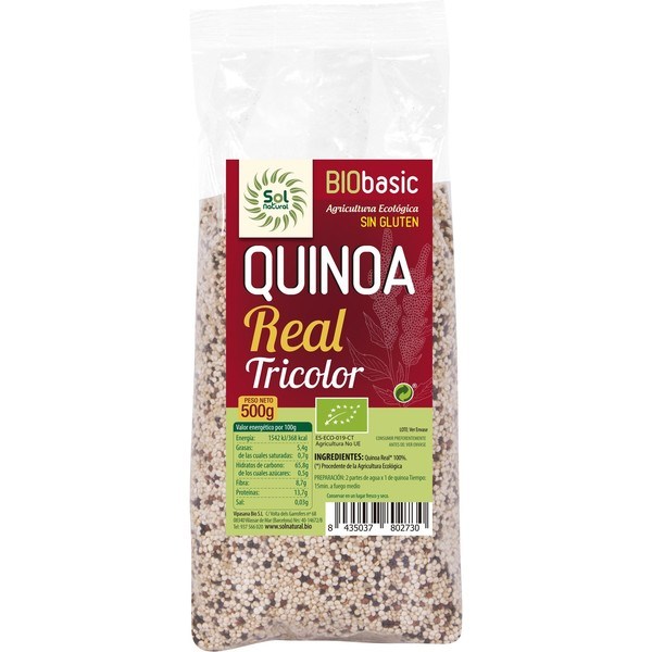 Solnatural Quinoa Véritable Tricolore Sans Gluten Bio 500 G