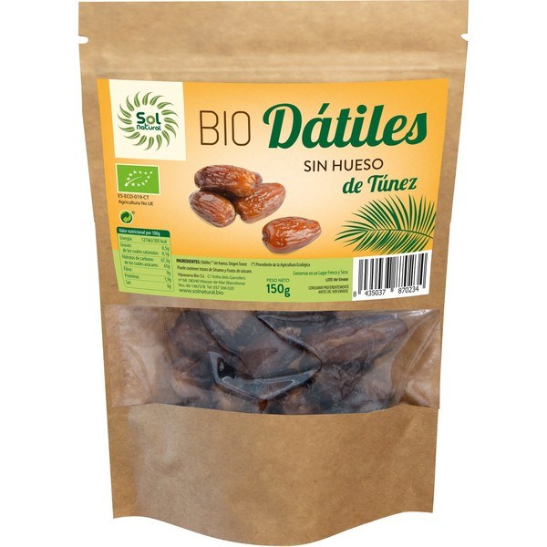 Solnatural Dattes Dénoyautées Bio 150 G