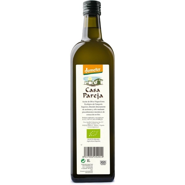 Bottiglia di olio d'oliva Casa Pareja Bio Demeter 1 L