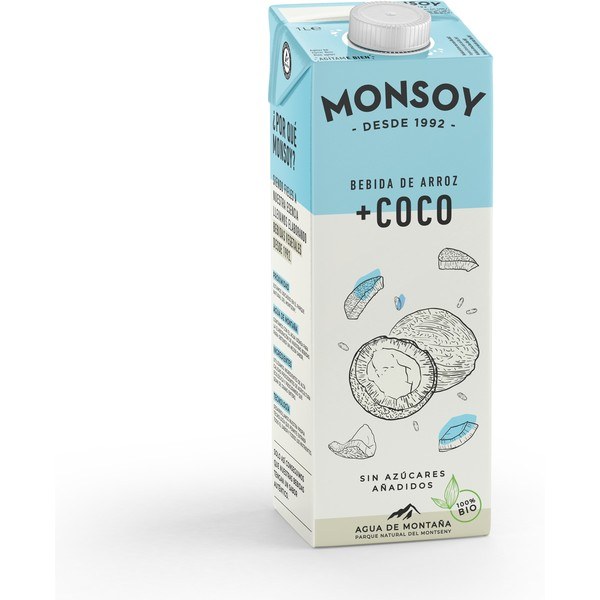 Monsoy Bebida De Arroz Con Coco Bio 1 L
