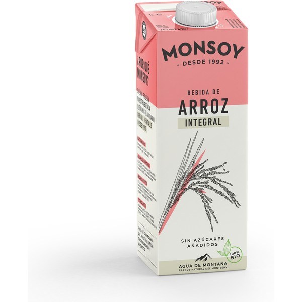 Bebida Orgânica de Arroz Integral Monsoy 1 L