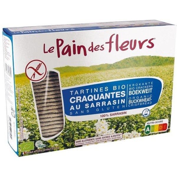 Le Pain Des Fleurs Krokante Toast / Biologische Boekweitcracker Zonder Zout 300G