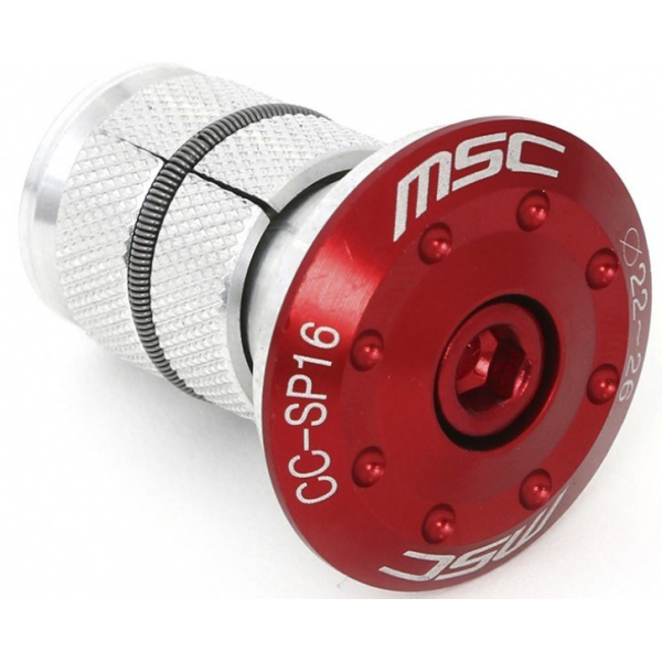 Msc Tapón De Dirección Para Horquillas De 1/8 Rojo Anodizado