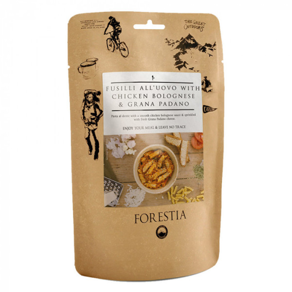 Ovo Forestia Fusili com Frango à Bolonhesa e Queijo Grana Padano 350 Gramas